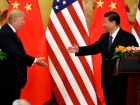 U.S. President Donald Trump and China's President Xi Jinping make joint statements at the Great Hall of the People in Beijing, China, November 9, 2017. REUTERS/Jonathan Ernst