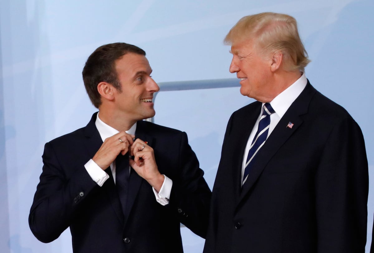 Image result for macron led by trump