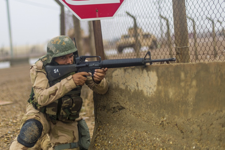 Image: Iraqi soldiers learn urban operations tactics​. DVIDS/U.S. Army.