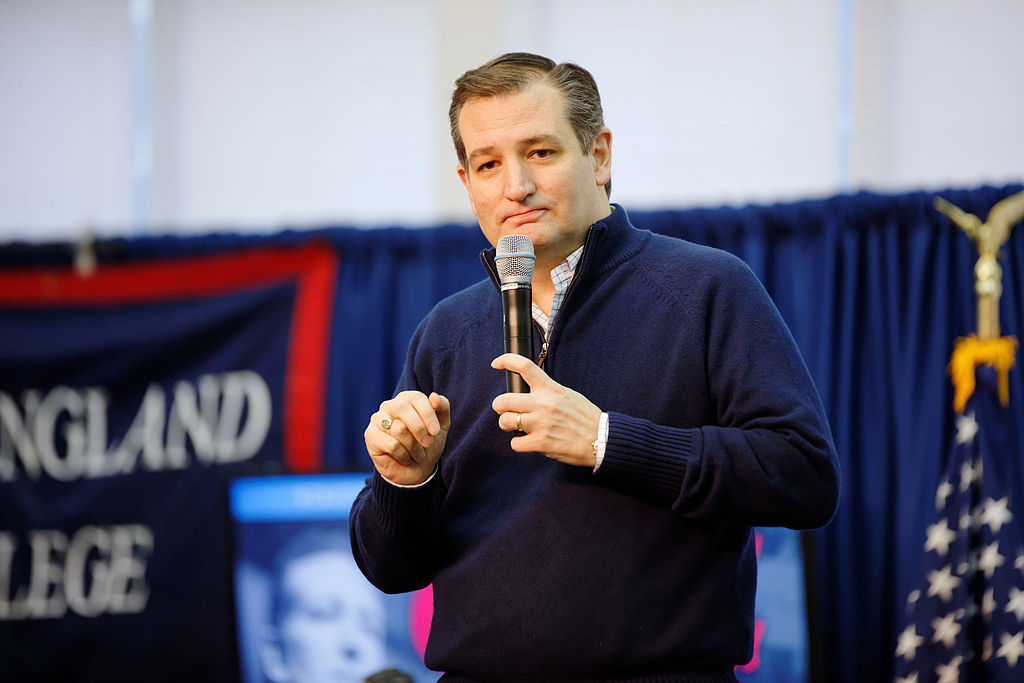 Sen. Ted Cruz at New England College in February 2016. Wikimedia Commons/Creative Commons/Michael Vadon