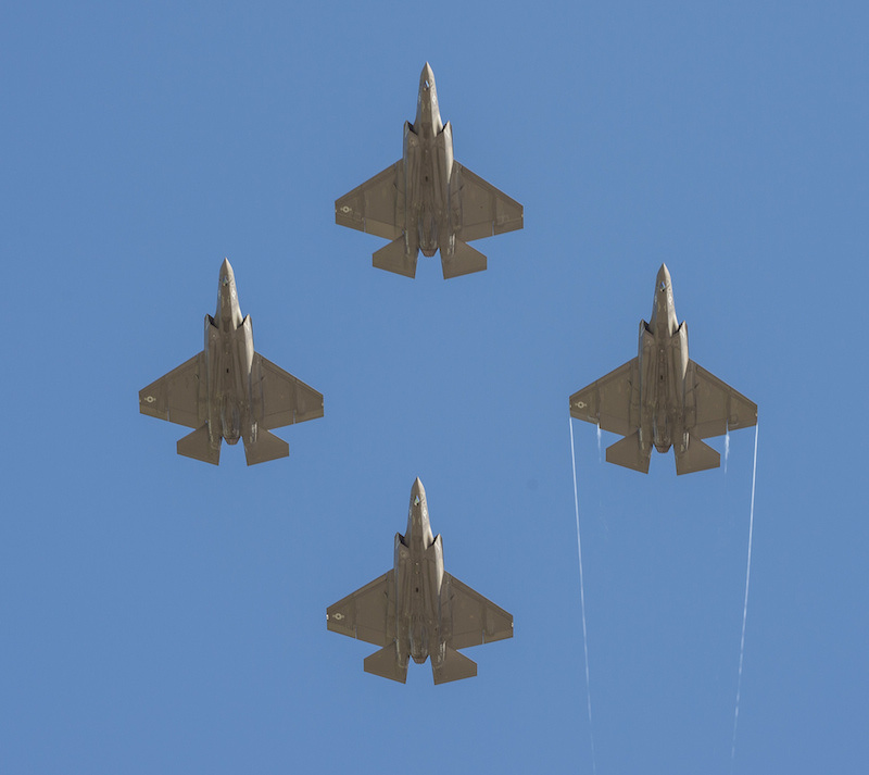 Four F-35C Lightning II joint strike fighters. Flickr/U.S. Navy
