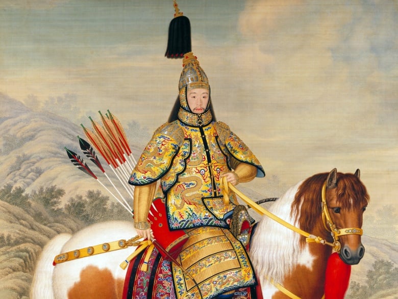 “The Qianlong Emperor in Ceremonial Armour on Horseback” by Giuseppe Castiglione. Wikimedia Commons/Public domain