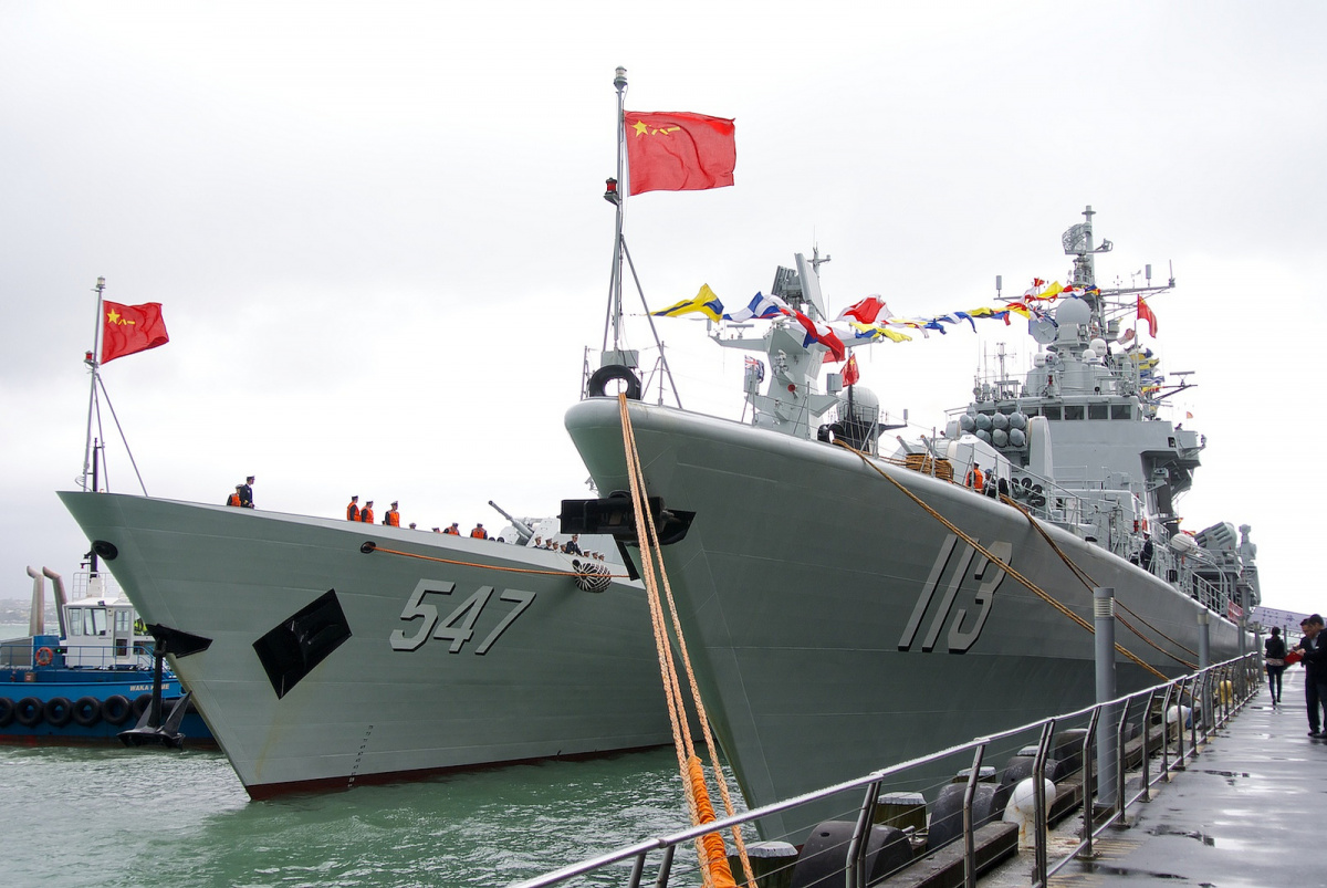 People’s Liberation Army Navy ships in Auckland. Flickr/Creative Commons/@ping.shakl