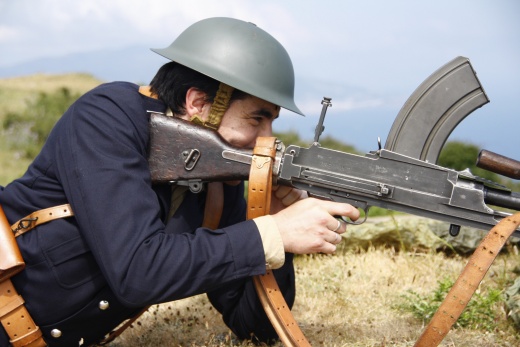 Spanish Civil War reenactors at Punta Lucero. Flickr/Xabier Eskisabel