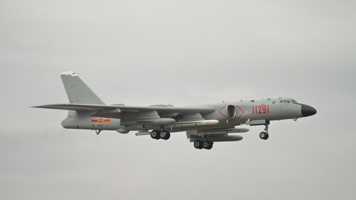China's H-6K Bomber Now Has Hypersonic Missiles 'Pointed' at the U.S. Navy