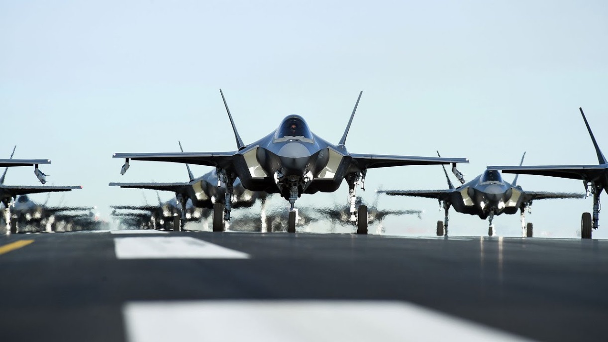 China Freaked Out: U.S. Air Force Launched F-35 and B-52 Bombers in Massive 'Elephant Walk'