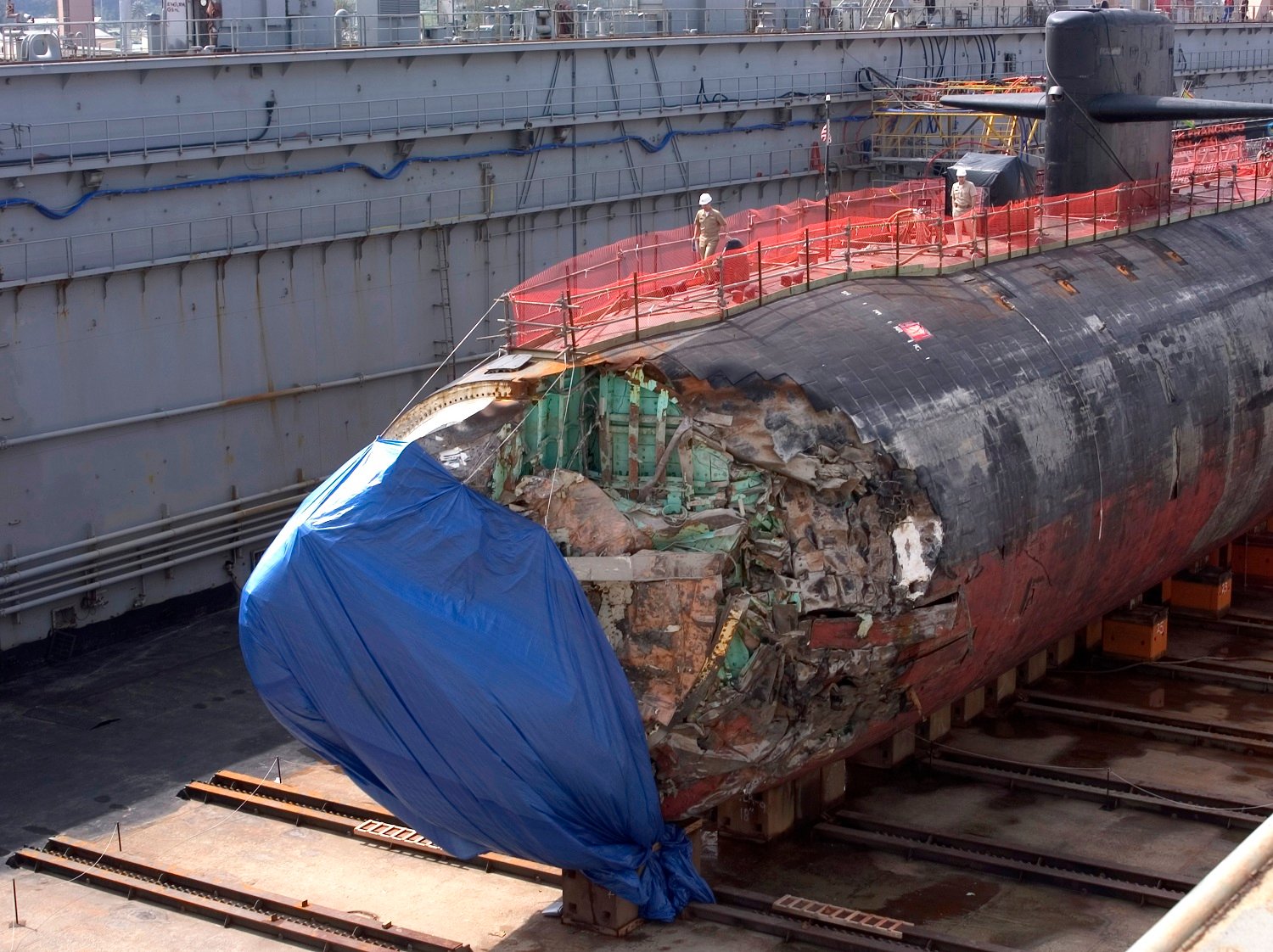 This Is What Happens When a U.S. Navy Attack Submarine Crashes Into a