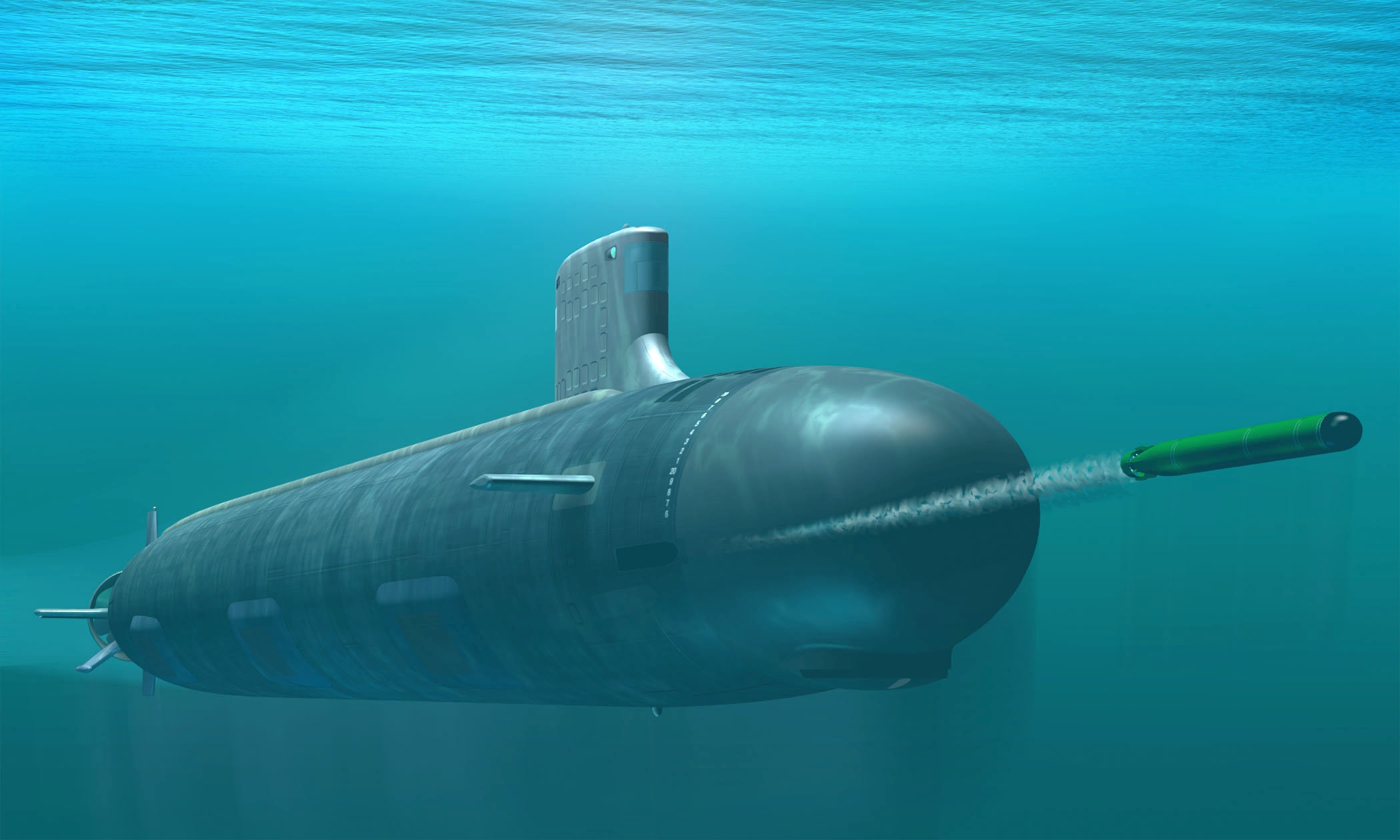 russian submarine under attack
