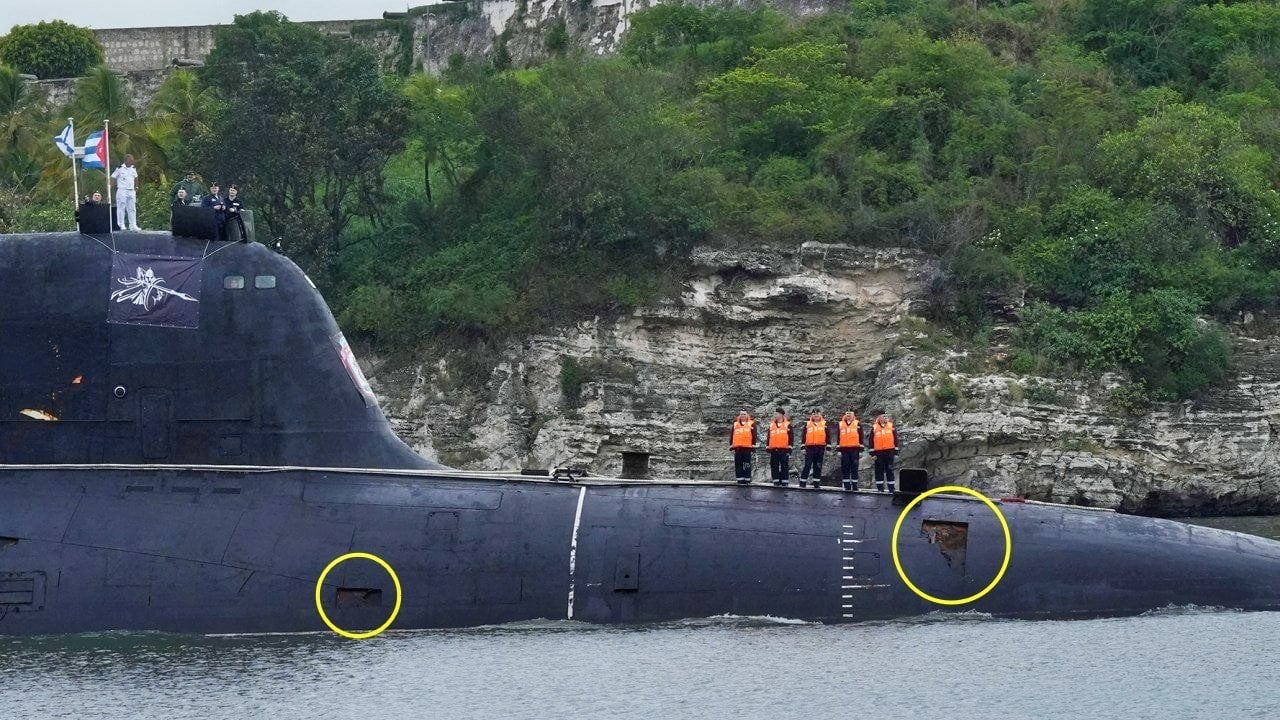 Eines der neuesten und fortschrittlichsten russischen U-Boote, die Kazan, die vor kurzem Kuba verlassen hat, "fällt auseinander" und hat Schäden am Rumpf. | Bildquelle: The National Interest © | Bilder sind in der Regel urheberrechtlich geschützt