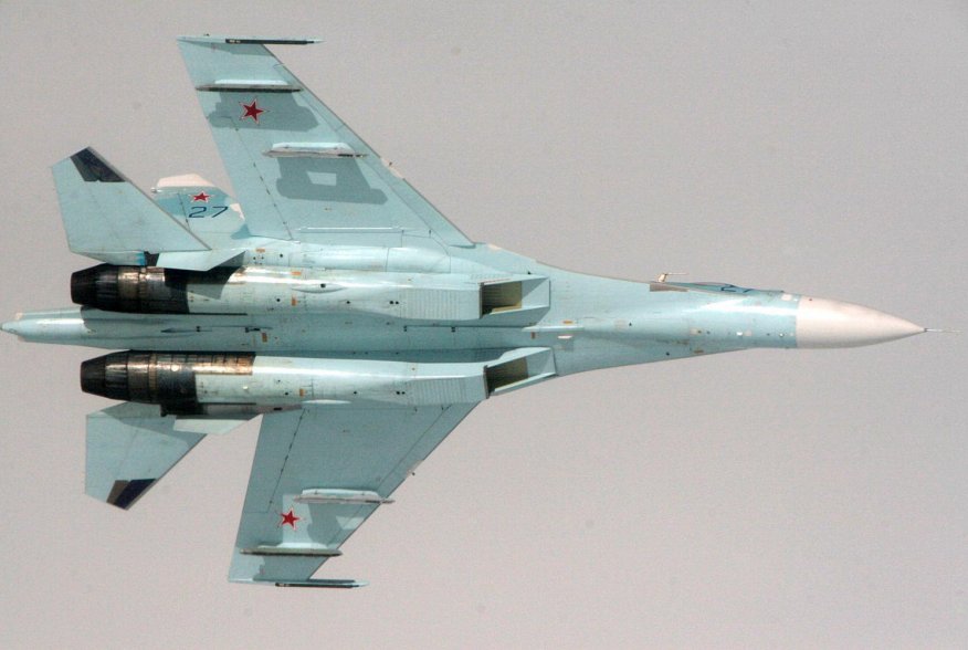 A Russian SU-27 fighter escorts Fencing 1220, a Gulfstream 4 simulating a hijacked airliner, over the Kamchatka Peninsula as part of Exercise VIGILANT EAGLE Aug. 8, 2013. U.S. Army/Maj. Mike Humphreys.