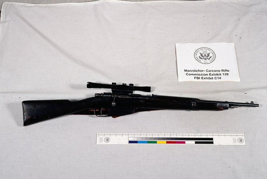 Mannlicher-Carcano Rifle Owned by Lee Harvey Oswald and Allegedly Used to Assassinate President John F. Kennedy. Warren Commission files, U.S. National Archives and Records Administration.