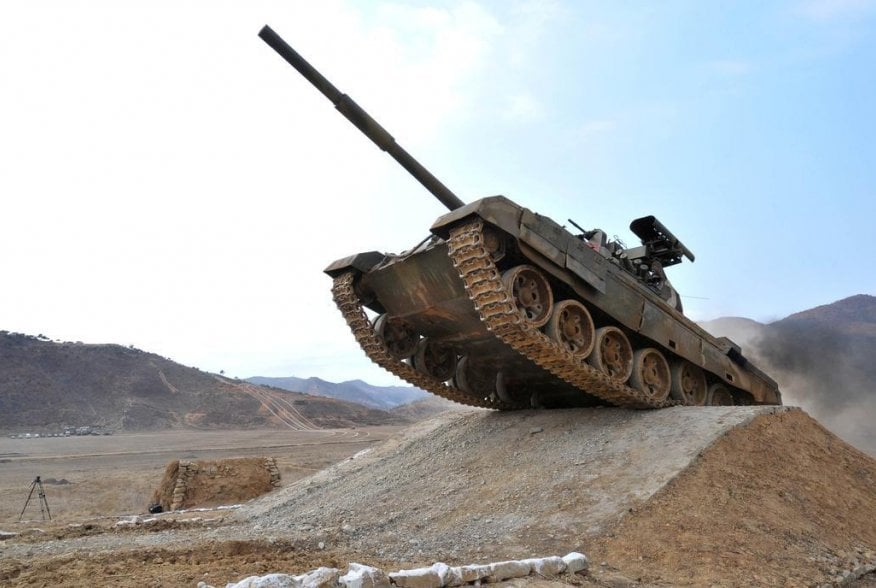 A tank is seen during the Korean People's Army Tank Crews' Competition 2017 in this undated photo released by North Korea's Korean Central News Agency (KCNA) in Pyongyang on April 1, 2017. KCNA/via REUTERS.