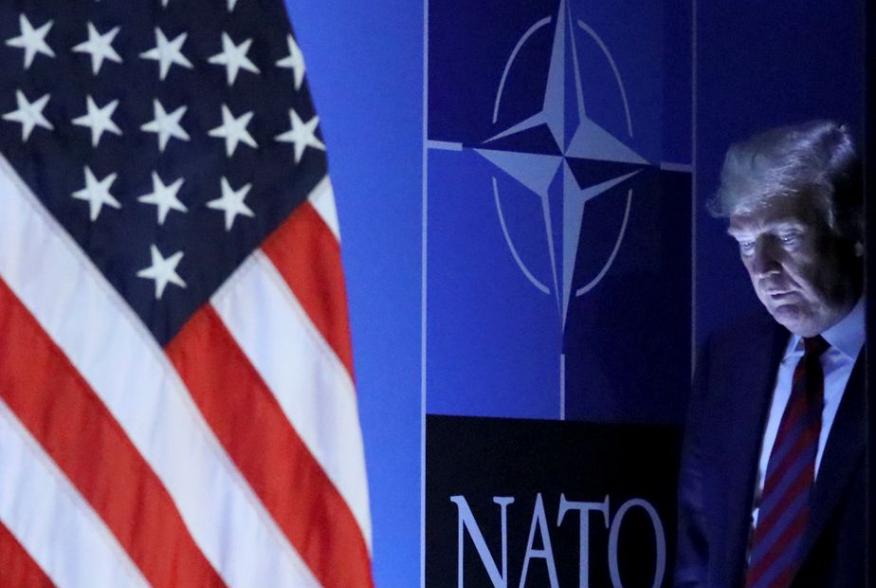 U.S. President Donald Trump arrives to hold a news conference after participating in the NATO Summit in Brussels, Belgium July 12, 2018. REUTERS/Reinhard Krause TPX IMAGES OF THE DAY