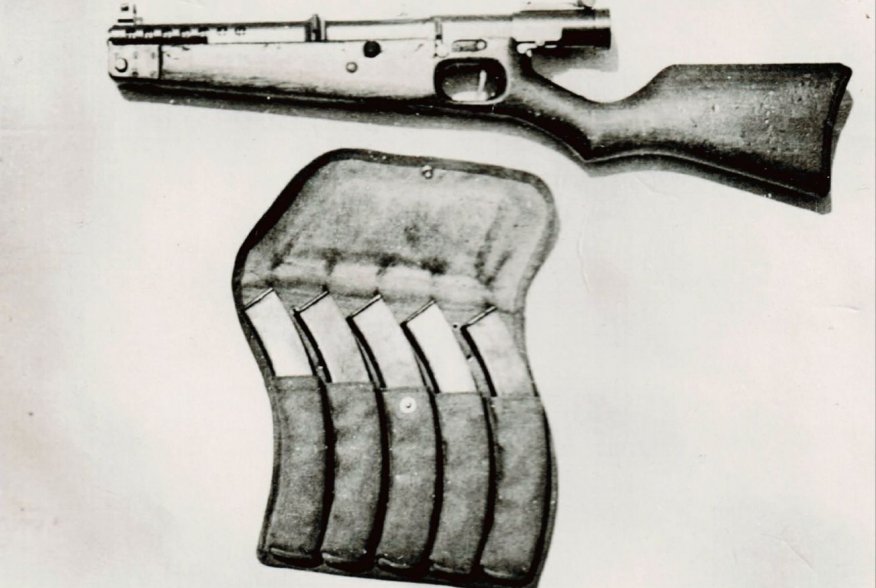 By British Armed Forces - C.I.S.A. TECHNICAL REPORT NO. J-28 ON 8M/M UNKNOWN TYPE JAPANESE MACHINE CARBINE., Public Domain, https://commons.wikimedia.org/w/index.php?curid=90466448