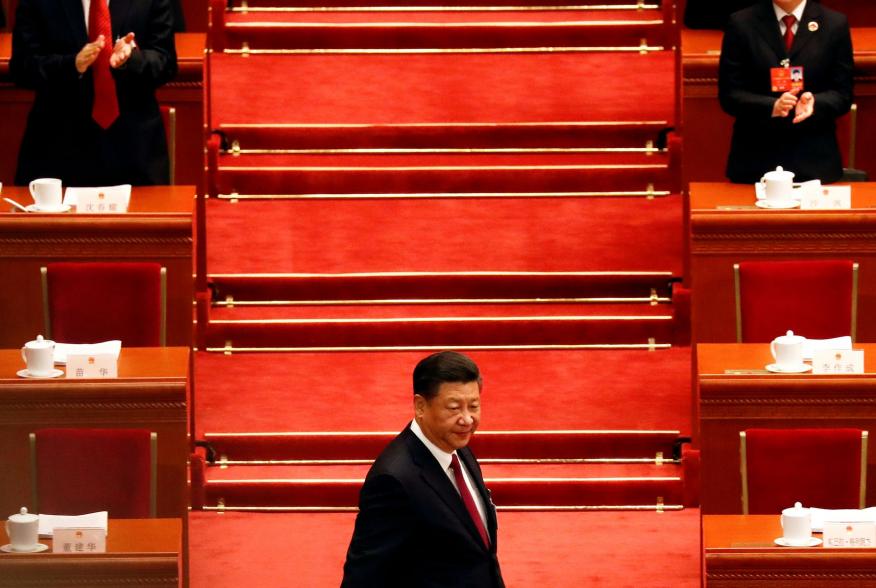Chinese President Xi Jinping arrives for the opening session of the National People's Congress (NPC) at the Great Hall of the People in Beijing, China March 5, 2018. REUTERS/Damir Sagolj TPX IMAGES OF THE DAY
