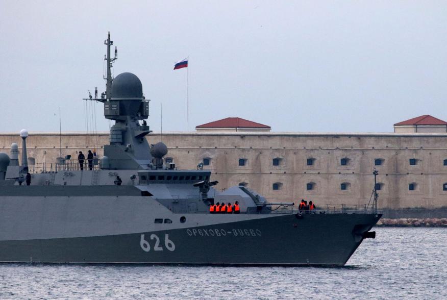 Russian navy new missile carrier ship Orekhovo-Zuyevo arrives to the port of Sevastopol, Crimea December 7, 2018. REUTERS/Pavel Rebrov