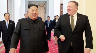 North Korean leader Kim Jong Un meets with U.S. Secretary of State Mike Pompeo in Pyongyang in this photo released by North Korea's Korean Central News Agency (KCNA) on October 7, 2018. KCNA via REUTERS
