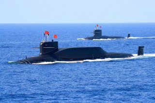 A nuclear-powered Type 094A Jin-class ballistic missile submarine of the Chinese People's Liberation Army (PLA) Navy is seen during a military display in the South China Sea April 12, 2018. Picture taken April 12, 2018. Reuters/Stringer.