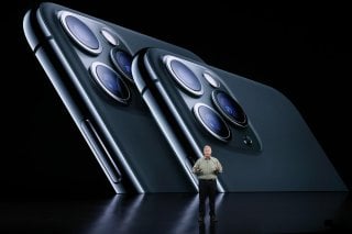 Phil Schiller, Senior Vice President of Worldwide Marketing presents the new iPhone 11 Pro at an Apple event at their headquarters in Cupertino, California, U.S. September 10, 2019. REUTERS/Stephen Lam