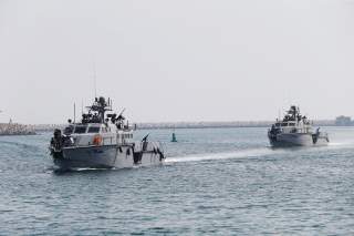 U.S. Navy patrol boats arrive at Saudi Royal Navy, Eastern Fleet Headquarters, during mixed maritime exercise in Jubail, Saudi Arabia, February 23, 2020. REUTERS/Hamad I Mohammed