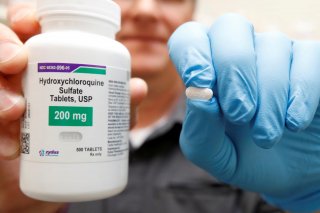 The drug hydroxychloroquine, pushed by U.S. President Donald Trump and others in recent months as a possible treatment to people infected with the coronavirus disease (COVID-19), is displayed by a pharmacist at the Rock Canyon Pharmacy in Provo, Utah, U.S