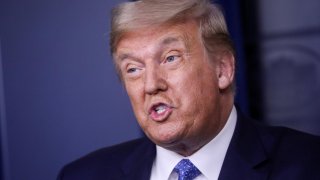 U.S. President Donald Trump speaks during a coronavirus disease (COVID-19) task force news briefing at the White House in Washington, U.S., July 22, 2020. REUTERS/Leah Millis