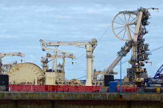 Cable layer in Cherbouh, France