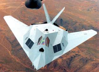 Lockheed F-117A Nighthawk 79-7082 in experimental grey motif. Later, this motif was used by the Air Force on the F-22 Raptor