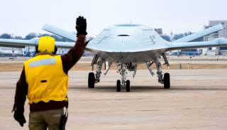WASHINGTON (Aug. 30, 2018) File photo dated January 29, 2018. Boeing conducts MQ-25 deck handling demonstration at its facility in St. Louis, Mo. (U.S. Navy photo courtesy of The Boeing Co.)