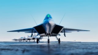 F-22 on Aircraft Carrier