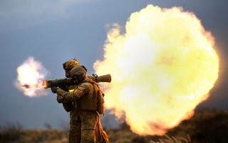 Australian soldiers assigned to 5th Battalion, Royal Australian Regiment fire an 84 mm M3 Carl Gustave rocket launcher at Range 10, Pohakuloa Training Area, Hawaii, July 20, 2014, during Rim of the Pacific (RIMPAC) Exercise 2014. (U.S. Marine photo by Sgt