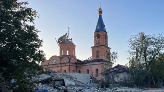 Russia attacked the orthodox church in Orikhiv, Ukraine, Oct.7. Image from author. 