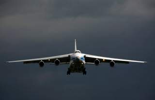 A Russian Ruslan An-124 cargo plane approaches the tarmac at the Aurora International Airport in Guatemala City June 27, 2007. The giant aircraft arrived with a special delivery for the Russian delegation that will participate in the International Olympic