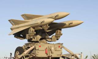 The Shaheen missile, part of Iran's medium range anti-aircraft air defence system Mersad (Ambush), is seen on its launcher during its unveiling ceremony in Tehran April 11, 2010.