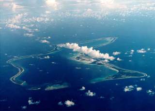 File photo of Diego Garcia,largest island in the Chagos archipelago and site of a major United States military base in the middle of the Indian Ocean leased from Britain in 1966. Exiled inhabitants of Diego Garcia began a challenge July 17 to a British go