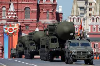 Russian servicemen drive military vehicles during the Victory Day parade, marking the 73rd anniversary of the victory over Nazi Germany in World War Two, at Red Square in Moscow, Russia May 9, 2018. REUTERS/Sergei Karpukhin