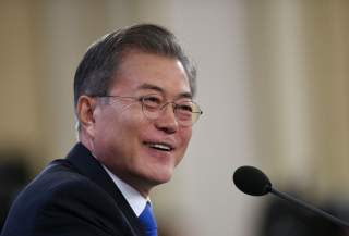 South Korean President Moon Jae-in holds his New Year press conference at the presidential Blue House in Seoul on January 10, 2019. Jung Yeon-je/Pool via REUTERS