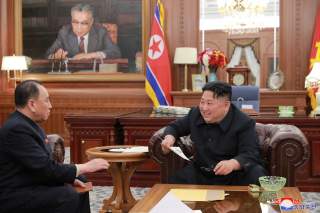 North Korean leader Kim Jong Un meets with the delegation that had visited the United States, in Pyongyang, North Korea in this photo released by North Korea's Korean Central News Agency (KCNA) on January 23, 2019. KCNA via REUTERS ATTENTION EDITORS - THI