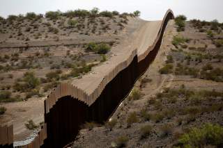 New bollard-style U.S.-Mexico border fencing is seen in Santa Teresa, New Mexico, U.S., as pictured from Ascension, Mexico August 28, 2019. REUTERS/Jose Luis Gonzalez