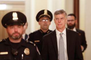 Acting U.S. ambassador to Ukraine Bill Taylor arrives on Capitol Hill before a closed-door hearing with members of Congress in Washington, U.S., October 22, 2019. REUTERS/Tom Brenner