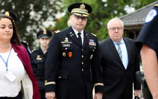 Lt. Col. Alexander Vindman, director for European Affairs at the National Security Council, arrives to testify as part of the U.S. House of Representatives impeachment inquiry into U.S. President Trump