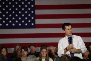 Democratic 2020 U.S. presidential candidate and former South Bend Mayor Pete Buttigieg speaks during a campaign rally in Muscatine, Iowa, U.S., January 21, 2020. REUTERS/Ivan Alvarado