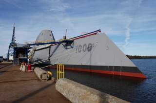 DDG 1000, the first of the U.S. Navy's Zumwalt Class of multi-mission guided missile destroyers, is pictured at Bath Iron Works in Bath, Maine November 21, 2013. REUTERS/Joel Page 