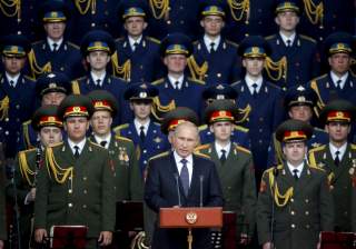 Russian President Vladimir Putin delivers a speech at the opening of the Army-2015 international military forum in Kubinka, outside Moscow, Russia, June 16, 2015. Putin said on Tuesday Russia would add more than 40 new intercontinental ballistic missiles 