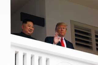 U.S. President Donald Trump and North Korea's leader Kim Jong Un hold a summit at the Capella Hotel on the resort island of Sentosa, Singapore June 12, 2018. REUTERS/Jonathan Ernst