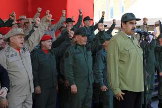 Venezuela's President Nicolas Maduro attends a military parade with the National Bolivarian Militia in Caracas, Venezuela December 17, 2018. Miraflores Palace/Handout via REUTERS ATTENTION EDITORS - THIS PICTURE WAS PROVIDED BY A THIRD PARTY