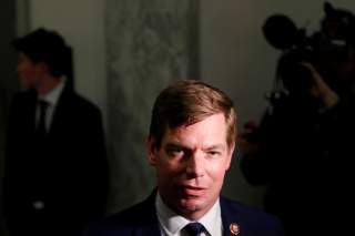 Rep. Eric Swalwell (D-CA) speaks to the press on Capitol Hill in Washington, U.S., July 24, 2019. REUTERS/Tom Brenner