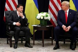 Ukraine's President Volodymyr Zelenskiy speaks as he and U.S. President Donald Trump hold a bilateral meeting on the sidelines of the 74th session of the United Nations General Assembly (UNGA) in New York City, New York, U.S., September 25, 2019. REUTERS