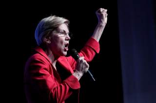 Democratic U.S. presidential candidate Elizabeth Warren appears on stage at a First in the West Event at the Bellagio Hotel in Las Vegas, Nevada, U.S., November 17, 2019. REUTERS/Carlo Allegri
