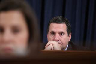 Ranking Member Devin Nunes (R-CA) and Rep. Elise Stefanik (R-NY) listen as U.S. Ambassador to the European Union Gordon Sondland testifies before a House Intelligence Committee hearing as part of the impeachment inquiry into U.S. President Donald Trump